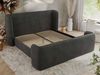 Polsterbett mit Lattenrost, Doppelbett für Schlafzimmer, Gepolstertes Kopfteil, Multipocket matratze, Härtegrad H3/H4 - EMORA CLASSIC DUO - 160 x 200 cm - Dunkelgrau Velours - ELORI - LUX Bild 3