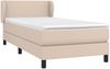 vidaXL Boxspringbett mit Matratze, Härtegrad: H2 Cappuccino-braun 80x200 cm Bild 3
