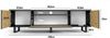 Set TV-Schrank PANAMA und Kommode, gefräste Fronten, Schränke zur Aufbewahrung, Set fürs Wohnzimmer, PUSH TO OPEN, schwarze Rahmenfüß - Eiche, Schwarz, 56 x 40 x 200 cm Bild 5