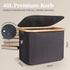 HENNEZ Wäschekorb Aufbewahrungsbox mit Deckel 40L, kompatibel mit IKEA KALLAX Regal, Aufbewahrungsboxen Bild 3