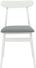 vidaXL Esszimmerstuhl 2 pcs Weiß und Grau Massives Gummiholz 42020487 Bild 5