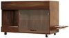 Flieks Mehrzweckschrank bewegbar Katzenkloschrank mit Futternäpfe und Sandauffangschale (100×45,5×67 cm, 1-St) Katzentoilettenschrank mit Rollen, Acryltür und Lochplatte Holzoptik Bild 4