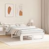 vidaXL Bettrahmen mit Kopfteil Weiß 140 x 190 cm Massives Kiefernholz 872615 Bild 3