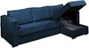 Vente-unique - LORETO Sofa SamtStoff Blau - B 223 cm152 cm x H 90 cm x L 278 cm Bild 4