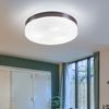 LED Deckenleuchte, Glas opal, nickel-matt, D 30 cm Bild 2