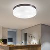 LED Deckenleuchte, Glas opal, nickel-matt, D 30 cm Bild 4