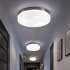 LED Deckenleuchte, Glas opal, nickel-matt, D 30 cm Bild 3