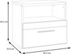 Nachtkommode >DALATE< 1 Schublade, Catania Eiche / Schwarz Matt - 50,2x45,2x33,8 (BxHxT) Bild 4