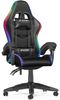 BIGZZIA Gaming-Stuhl mit LED - Gaming Chair Gamer Stühle RGB Licht, Beleuchtung Computerstuhl Höhenverstellbar Ergonomisch Bürostuhl Bild 4