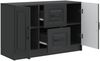vidaXL Sideboard Schwarz 89 x 34,5 x 57 cm Holzwerkstoff 895806 Bild 3