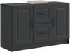 vidaXL Sideboard Schwarz 89 x 34,5 x 57 cm Holzwerkstoff 895806 Bild 2
