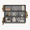 Bücherregal Verhundar 102x120x30 cm Grau/Holzfarben [en. casa] Bild 4