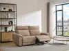 Vente-unique - DJARALO Sofa Stoff Schokoladenbraun - B 96 cm x H 106 cm x L 200 cm Bild 2