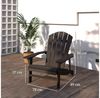 Outsunny Gartenstuhl mit Hoher Rückenlehne, Armlehnen (Adirondack Stuhl, 1 St), für Garten, Terrasse Balkon 78 x 89 x 88 cm Schwarz Bild 3