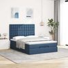vidaXL Ottoman-Bett mit Matratze Blau 140x190 cm Stoff 3313326 Bild 3