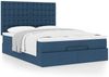 vidaXL Ottoman-Bett mit Matratze Blau 140x190 cm Stoff 3313326 Bild 4