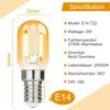 ZMH 4er-Pack E14 LED-Lampen, warmweiß, Vintage-Lampen, T22, 2 W, Retro-Edison-Fassung, 2700 K, energiesparend, nicht dimmbare Lampe Bild 2