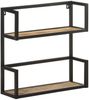 vidaXL Wandregal 60 x 20 x 60 cm Raues Mangoholz Bild 3