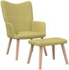 vidaXL Relaxsessel mit Hocker Grün Stoff [327935] Bild 2