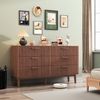 PXloue Kommode Mehrzweckschrank Holz Sideboard Mit 6 Schubladen Breite 100 cm, mit Griff Bild 5