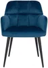 Vente-unique - Stuhl 2er-Set - Samt & Metall - Blau - PEGA von Pascal MORABITO Bild 3