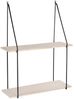 House Nordic Wandregal, 2 Holzböden, schwarzer Rahmen, 55x21 cm Bild 3