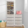Schuhregal Schuhschrank Schuhablage mit Metallrahmen 10 Fächer mDesign beige Bild 2