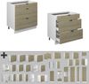 Küchenunterschrank Fame-Line Eiche Paneel 80 cm mit 3 Schubladen, ohne Arbeitsplatte Vicco Bild 5