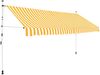 vidaXL Einziehbare Markise Handbetrieben 350 cm Orange/Weiß Gestreift 43235 Bild 2