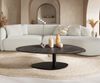 Couchtisch Edge Oval 140x75 cm Keramik Laminam® Noir Desir Braun Vibany Metall Schwarz Bild 2