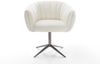 Drehstuhl Jada-Flex Bouclé Soft Beige Fußkreuz Graphit 360° drehbar Wippfunktion Taschenfederkern Bild 2