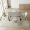 Jiexi Essgruppe Tisch- und Stuhlset, Moderner Esstisch (120×73×76 cm) mit 4 Stühlen Bild 2