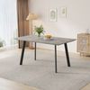 Jiexi Essgruppe Tisch- und Stuhlset, Moderner Esstisch (120×73×76 cm) mit 4 Stühlen Bild 4