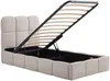 Vente-unique - DILUDO Bett Stoff Beige - B 206,5 cm x H 100 cm x L 101 cm Bild 5