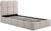 Vente-unique - DILUDO Bett Stoff Beige - B 206,5 cm x H 100 cm x L 101 cm Bild 3