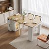 Ausziehbarer Esstisch Sideboard Küchentisch mit LED, Stauraum, USB-Type-C, modernem Design, Kücheninsel Anrichte für Esszimmer Bild 2