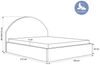 Goldstoff Polsterbett Elegantes Bett "ARCADIA" - von 120 bis 200x200 cm (Stauraumbett, Doppelbett), Luxuriöses Bett mit Stauraum und gepolstertem Kopfteil Bild 2