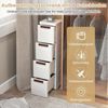BlingBin Beistellwagen Schmaler Nischenschrank auf Rollen Rollschrank mit 4/5 Schubladen, (1er Set, 1 St, 42 x 19 x 74 cm), Nischenwagen Nischenregal Apothekerschrank Badezimmerschrank Bild 3