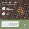 MFSTUDIO Rattan Gartenmöbel Set Rechteckiger Gartentisch 6 Stühle Wetterfest Bild 2
