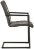vidaXL Freischwinger 6 Stk. Grau Echtleder [3059808] Bild 4