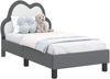 vidaXL Kinderbettgestell mit Kopfteil Hellgrau 70 x 140 cm PU 42011171 Bild 2