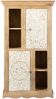 Badmidischrank 67x115cm 'Tibet' Mango natur & weiß antik Bild 3
