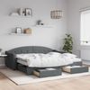 vidaXL Tagesbett Ausziehbar mit Schubladen Dunkelgrau 90x200 cm Stoff 3197585 Bild 1