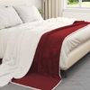 vidaXL Überwurfdecke Bordeauxrot 220 x 240 cm Fleece 42017003 Bild 3