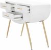Dmora Konsolentisch Tomato, Tisch, Eingangskonsole, Regal, 110x40 h80 cm, Weiß und Gold Bild 5