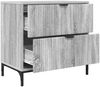 vidaXL Nachttisch Grau Sonoma 63,5 x 36 x 61 cm Holzwerkstoff 883470 Bild 5