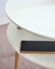 Ragaba Couchtisch, MDF & Buche Massivholz, Ø 57x45 cm, Weiß Bild 5