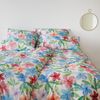 Elegante Mako Satin Bettwäsche Bravo 24537-1 Hibiskus Natur 135x200 Bild 2