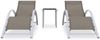 vidaXL Sonnenliegen 2 Stk. mit Tisch Aluminium Taupe 310538 Bild 2