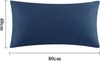 2er Set Blauer Kissenbezug 40x80 Mikrofaser Weich Reißverschluss Pillow Cover Bild 5